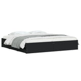 Bed Frame with Drawers without Mattress Black 200x200 cm 3207246