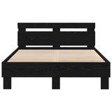 Bed Frame with Headboard Black oak 120 x 200 cm Engineered wood 3333950