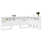 Storage Headboard with Shelf White 100 cm Engineered Wood 3335461