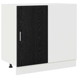 Kitchen Corner Base Cabinet Black oak 86 x 46 x 81.5 cm 876721