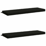 2-Piece Bench Cushions SOEST 2 pcs 100% Polyester Black 950313