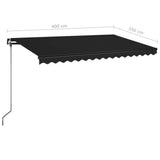 Manual Retractable Awning 400x350 cm Anthracite 3069179