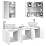 Bathroom Cabinet Set 5 pcs White Engineered Wood 3406487