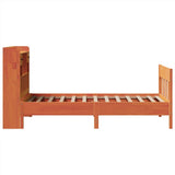 Bed Frame without Mattress Wax Brown 100x200 cm Solid Wood Pine 3323268