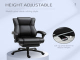 Executive Office Chair for Home, PU Leather Computer Chair, Swivel Desk Chair with Footrest, Wheels, T3398P342404