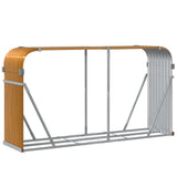 Log Holder Wood Look 180x45x100 cm Galvanised Steel 364584