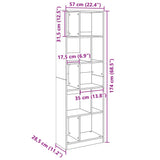 Bookcase Brown Oak 57x28.5x174 cm Engineered Wood 847995