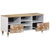 ZNTS TV Cabinet 100x33.5x46 cm Solid Wood Mango 4018682