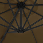Garden Parasol with Portable Base Taupe 276342