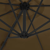 Garden Parasol with Portable Base Taupe 276342
