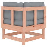 Corner Sofa with Cushions Solid Wood Douglas 825427