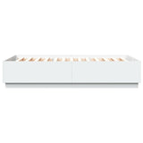 Bed Frame with LED without Mattress White 160x200 cm 3209597