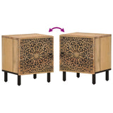 ZNTS Bedside Cabinets 2 pcs 40x33x46 cm Solid Wood Mango 358209