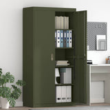 Storage Cabinet Olive Green 90 x 40 x 180 cm Steel 3406170