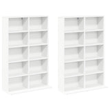 CD Cabinet 2 pcs White 65 x 23.5 x 97.5 cm Engineered Wood 8012675