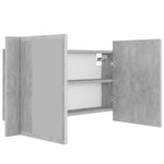 LED Bathroom Mirror Cabinet Concrete Grey 80x12x45 cm Acrylic 804968