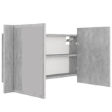 LED Bathroom Mirror Cabinet Concrete Grey 80x12x45 cm Acrylic 804968