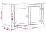 Sink cabinet with Shelf White 73 x 33 x 60 cm Solid Pine Wood 42024957