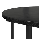 ZNTS Side Table 2 pcs Black Oak Engineered Wood and Metal 869714