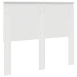 Headboard with Headboard Gloss White 135 cm Engineered wood 887774