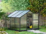 6 x 6ft Polycarbonate Greenhouse, Large Walk-In Green House with Slide Door and Window, Garden T3398P313628