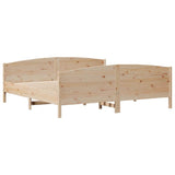 Bed Frame without Mattress 200x200 cm Solid Wood Pine 3301776
