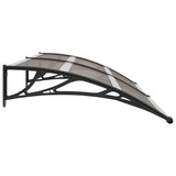Door Canopy Black Polycarbonate 200x100cm Durable Door Canopy 45635