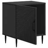Bedside Cabinet Black 43 x 34.5 x 50 cm Engineered Wood 894797