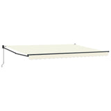 Retractable Awning Cream 4 x 2 m 100% Polyester and Aluminium 3419076