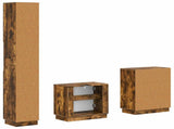 3 Piece Bathroom Cabinet Set HOORN Smoked Oak Engineered Wood 3417473