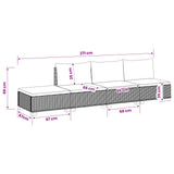 4 pcs Rattan Lounge Set with Cushions GENDT Natural Rattan 3429875