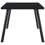 ZNTS Dining Table Black 160x80x75 cm Tempered Glass 281874