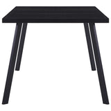 ZNTS Dining Table Black 160x80x75 cm Tempered Glass 281874