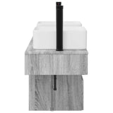 Bathroom Furniture Set 3 pcs Grey Sonoma Engineered Wood 3405603