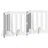 Folding Pet Fence 4 pcs Black Oak 201 x 38 x 70 cm 8005956