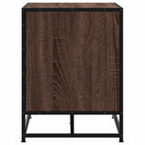 Shoe Bench Brown Oak 80x40x53.5 cm Engineered Wood and Metal 849228