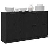 Sideboard 3 pcs Black Oak Engineered Wood 3332500