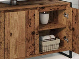 Bathroom Cabinet Old Wood 90 x 30 x 60 cm Engineered Wood 886484