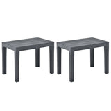 Garden Benches 2 pcs Anthracite Plastic 48781