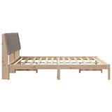 Bed Frame with Headboard Brown 180 x 200 cm Solid Pine Wood 3394406