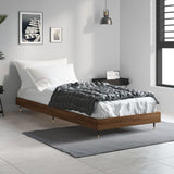 Bed Frame without Mattress Brown Oak 75x190 cm Small Single Engineered Wood 832212