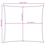 Sunshade Sail Oxford Fabric Square 6x6 m White 135252