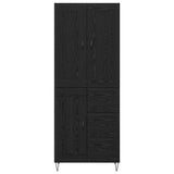 Highboard Black Oak 69.5 x 34 x 180 cm Engineered Wood 3416133