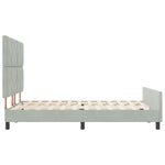 ZNTS Bed Frame Light Grey 140x200 cm Velvet 3345011