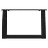 Coffee Table Legs U-Shaped 2 pcs Black 50x cm Steel 4012744