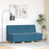 Modular Sofa Unit Armless 3 pcs Blue 55 x 74 x 82 cm Velvet 3399802