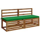 2-Piece Bench Cushions SOEST 2 pcs 100% Polyester Green 949469