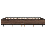 Bed Frame without Mattress Brown Oak 150x200 cm King Size 3279796