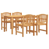 5 Piece Garden Dining Set Solid Wood Teak 3157929