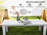 Outdoor Garden Coffee Table, HDPE All-Weather Garden Table, Rectangular Outdoor Table with Slatted T3398P327959